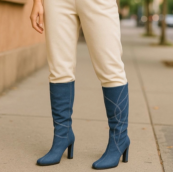 Paprika  Y2k Women's denim boots. Size 8 - Picture 1 of 10
